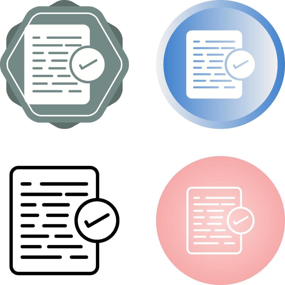 Document Approval Vector Icon
