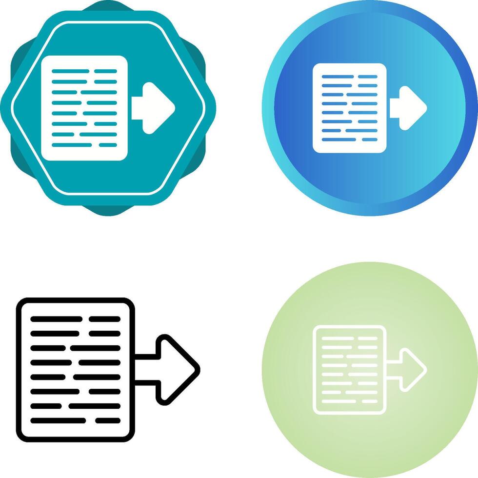 Document Export Vector Icon