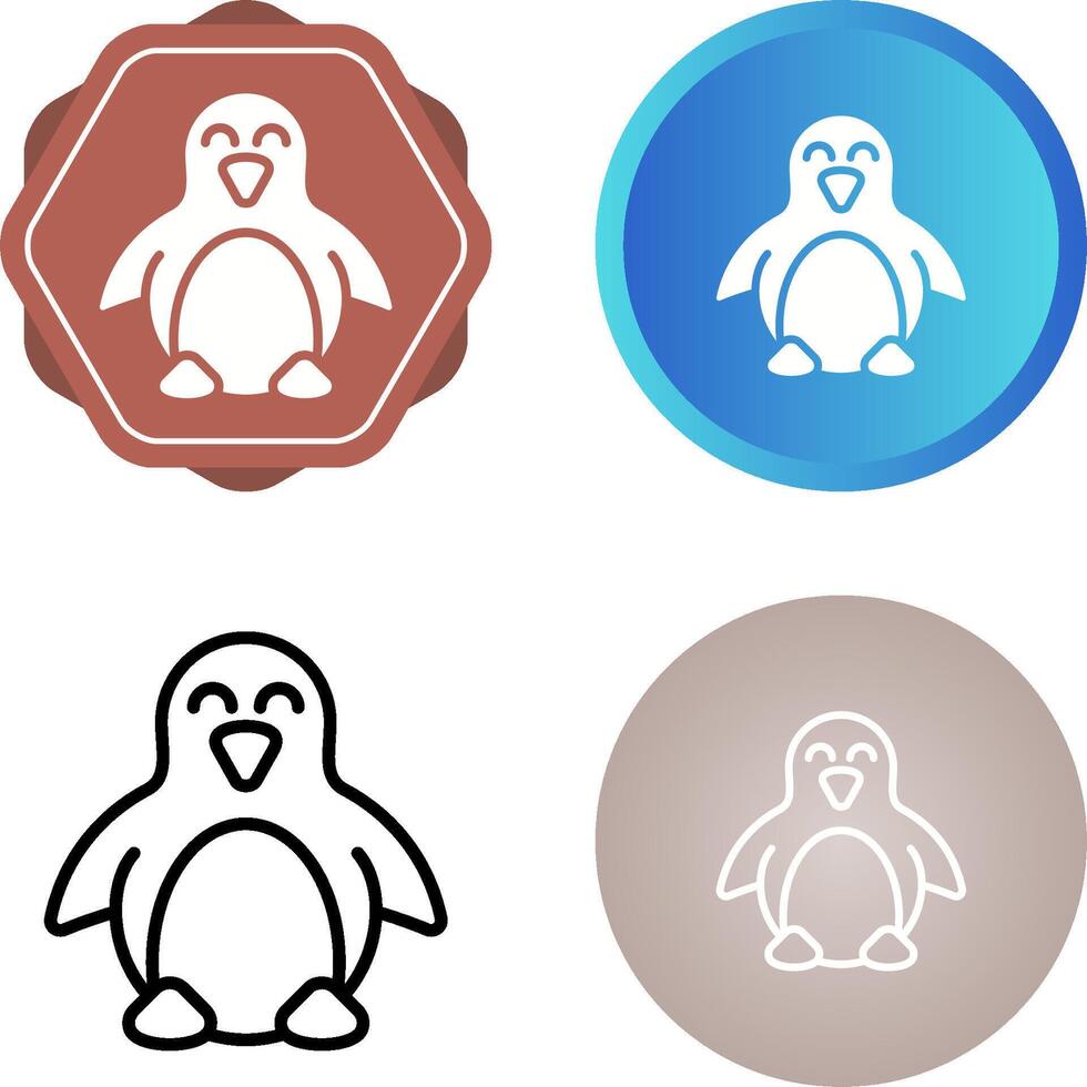 icono de vector de pingüino