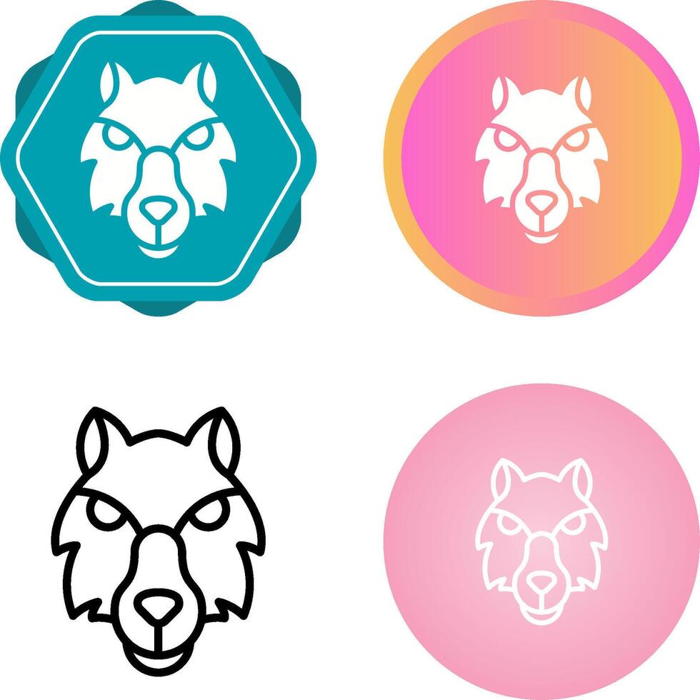 icono de vector de lobo