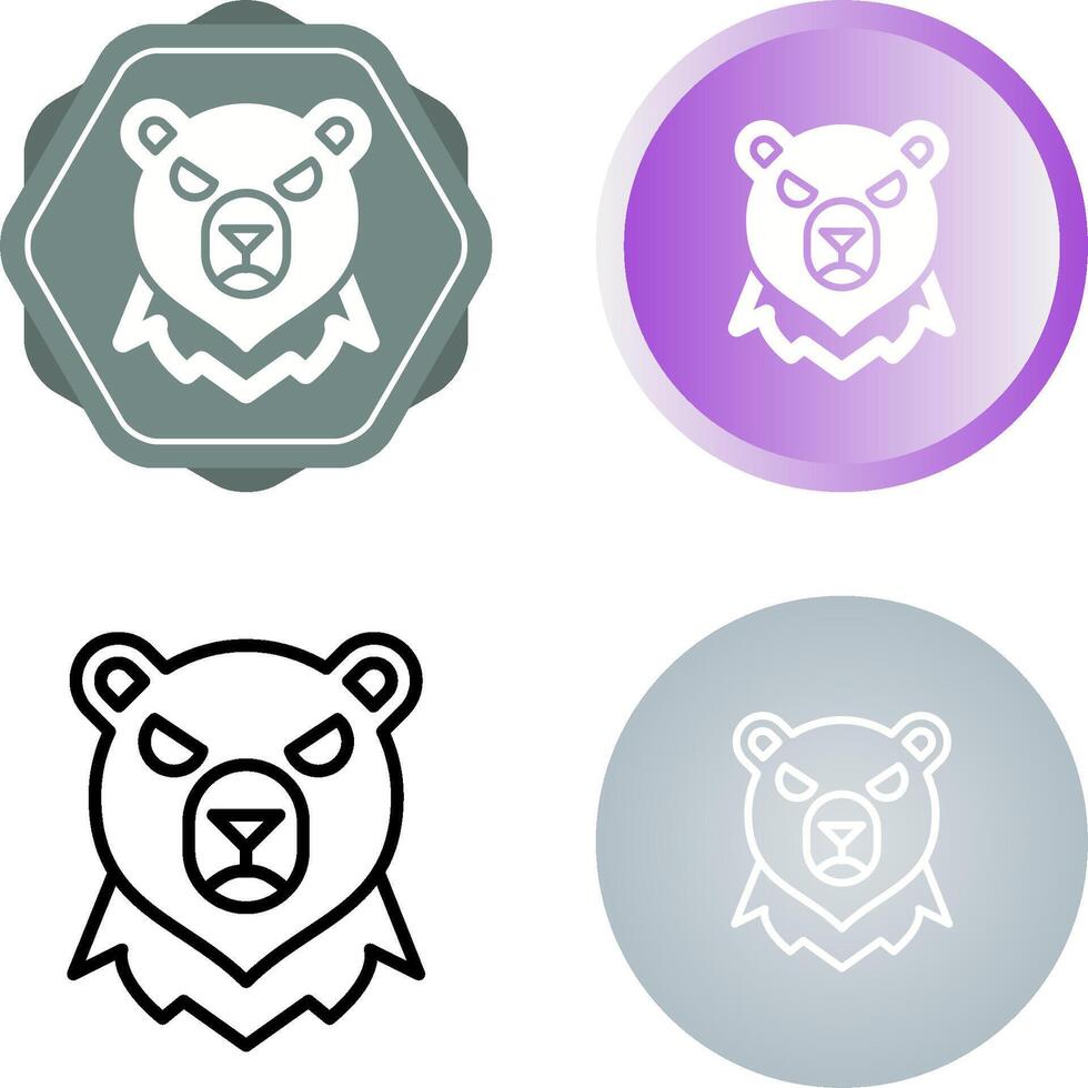 icono de vector de oso