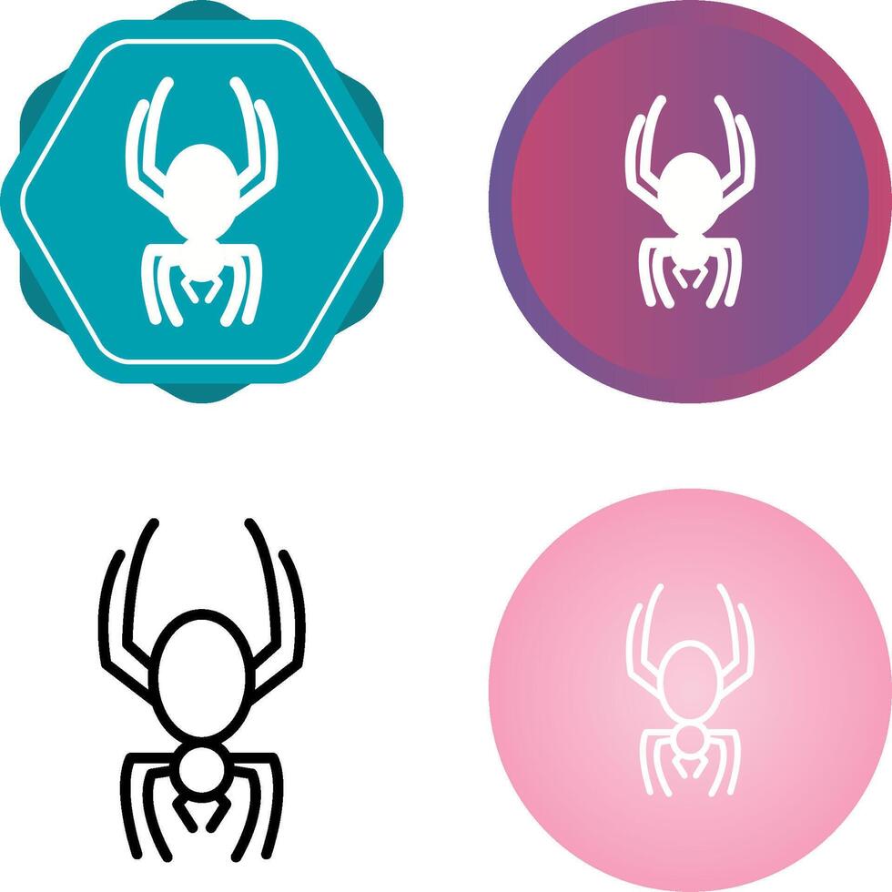 icono de vector de araña