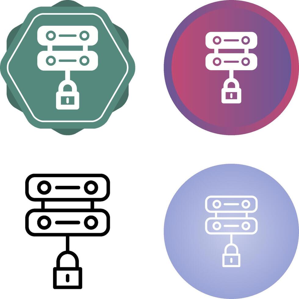 Server Security Vector Icon