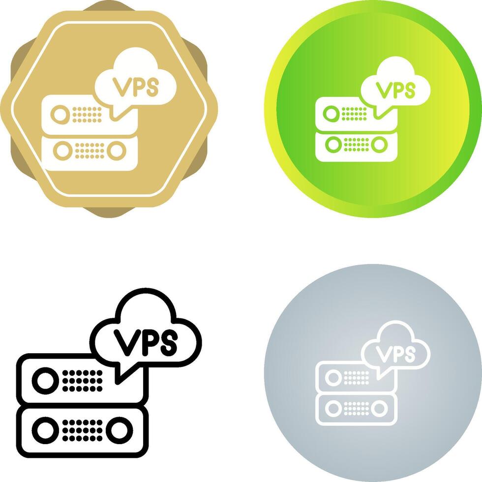 vps hospedaje vector icono