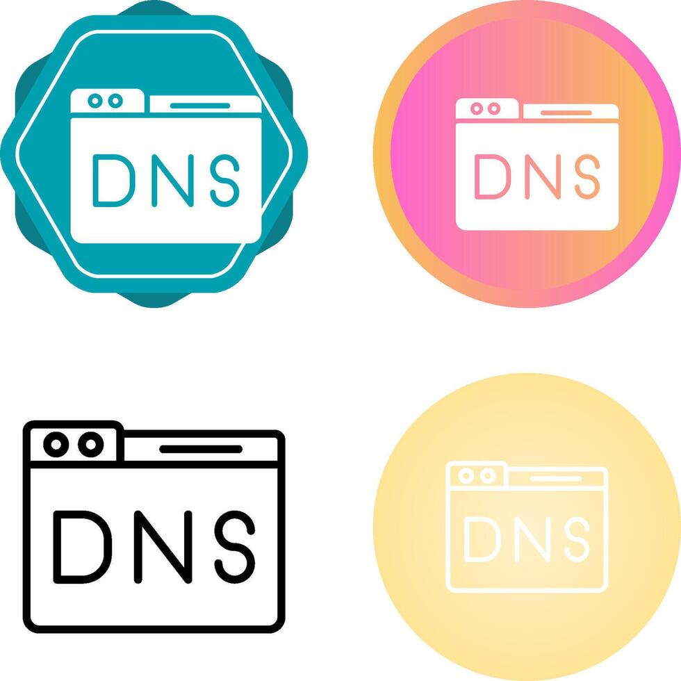 Domain DNS Management Vector Icon