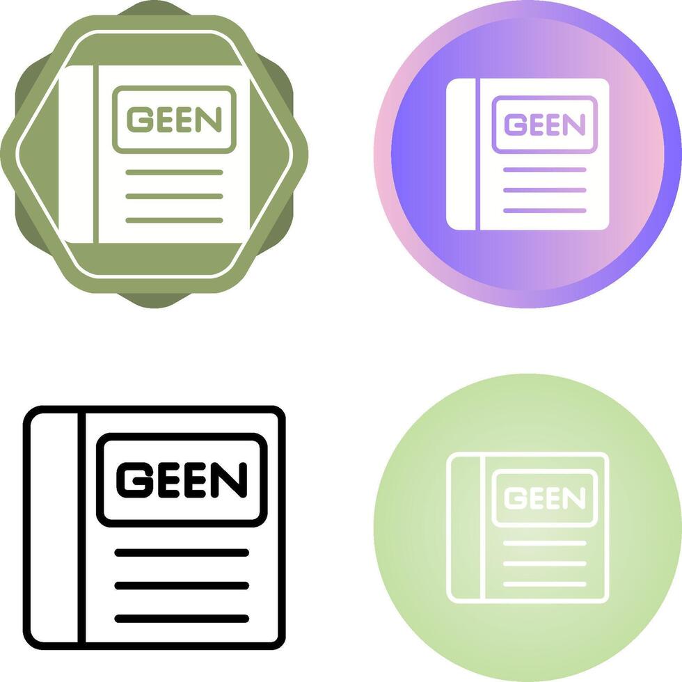 Green Book Vector Icon