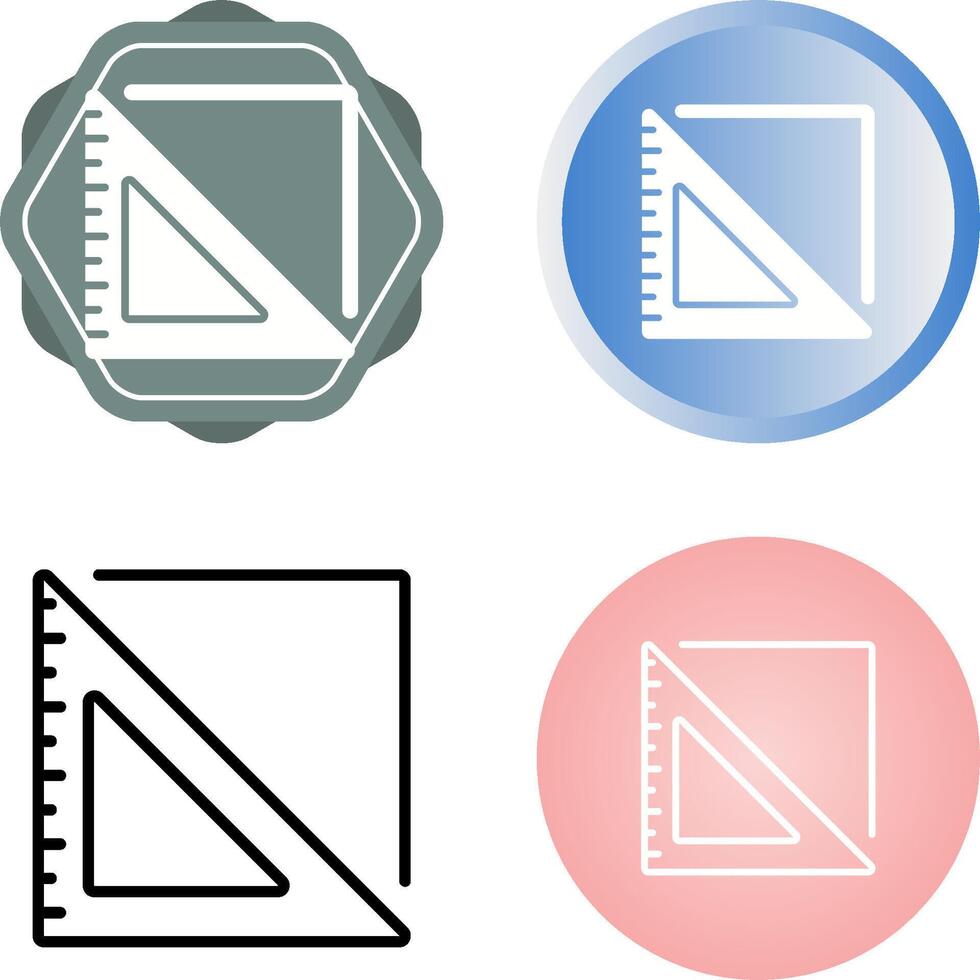 Triangular Ruler Vector Icon