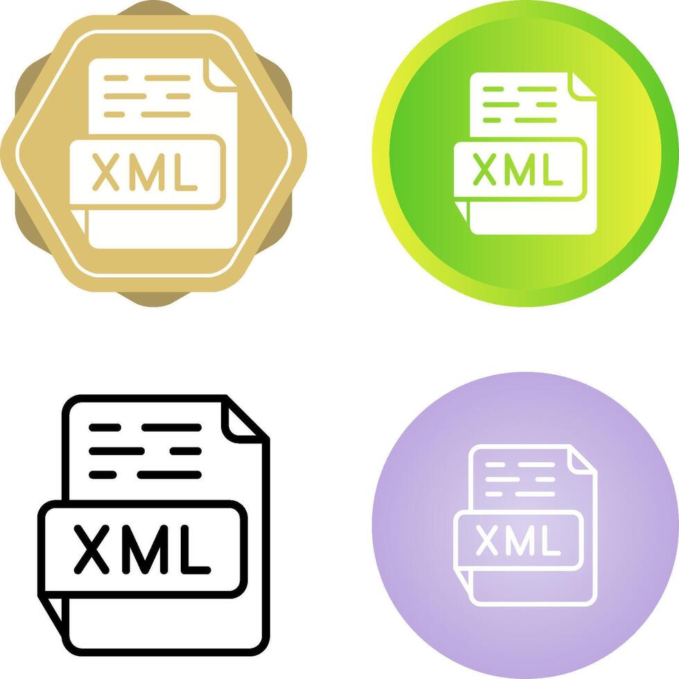 icono de vector xml