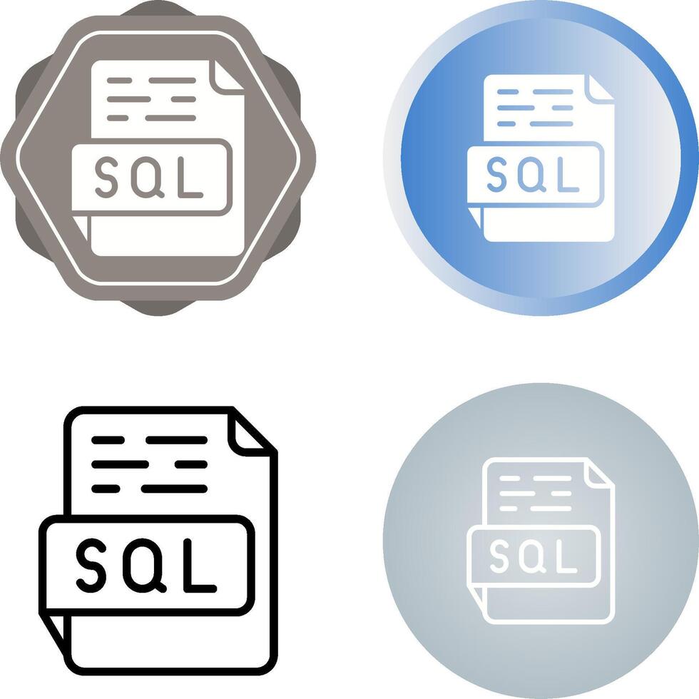 icono de vector de sql