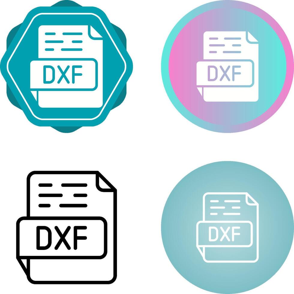 dxf vector icono