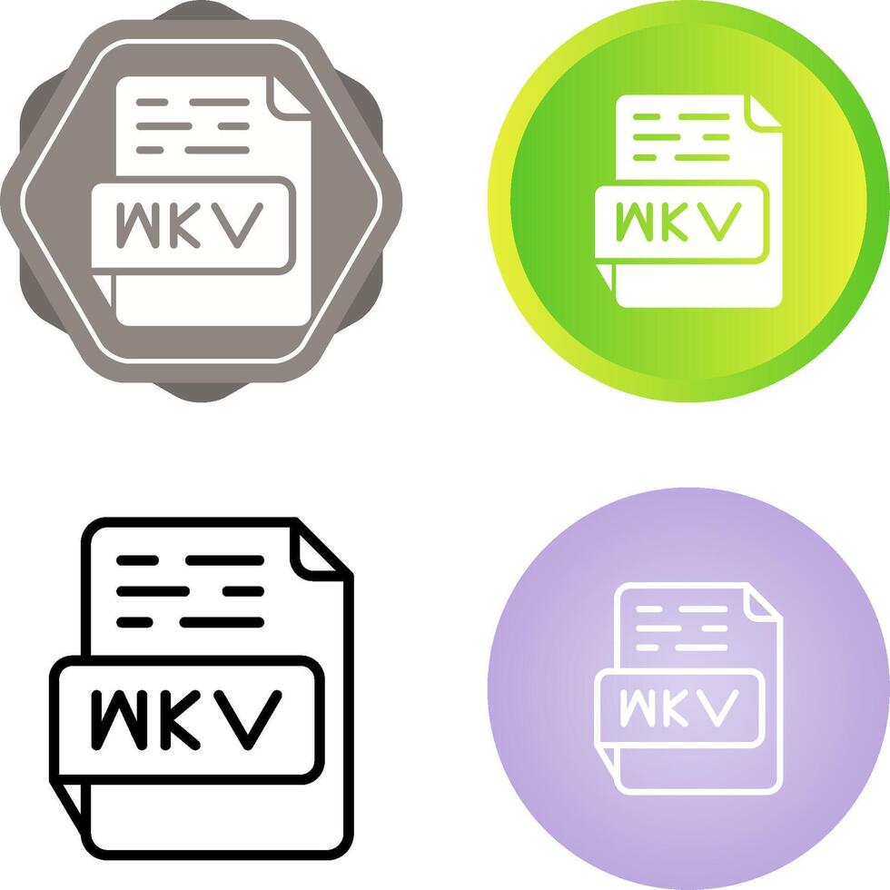 icono de vector mkv