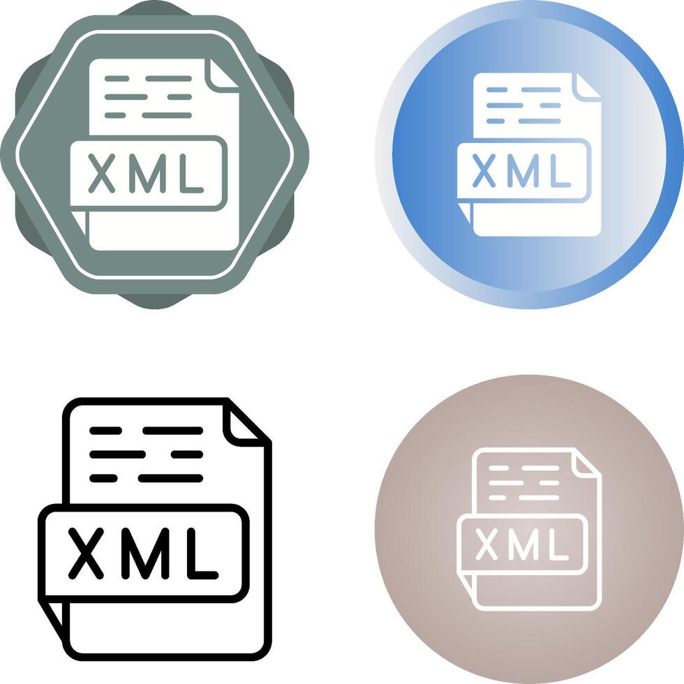 icono de vector xml