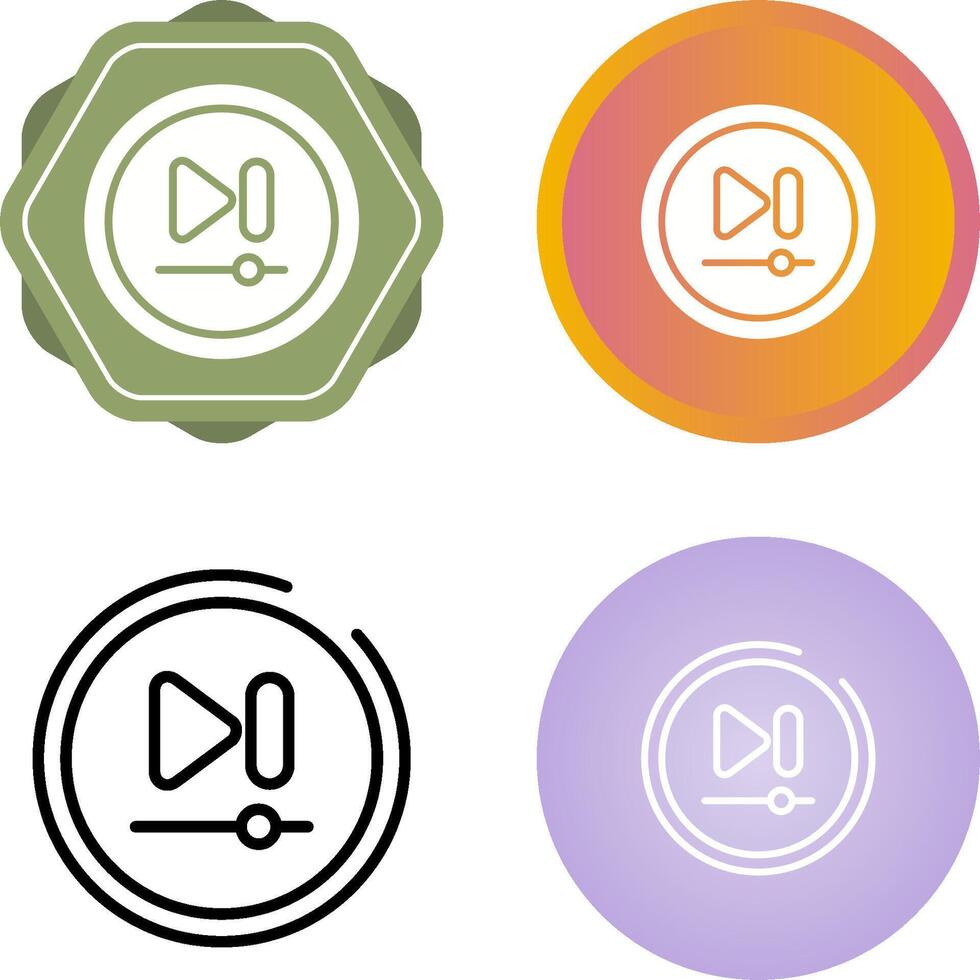 Video Next Track Button Vector Icon