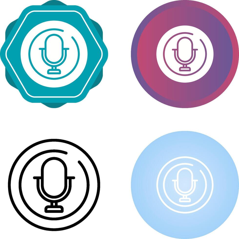 Microphone Circle Vector Icon