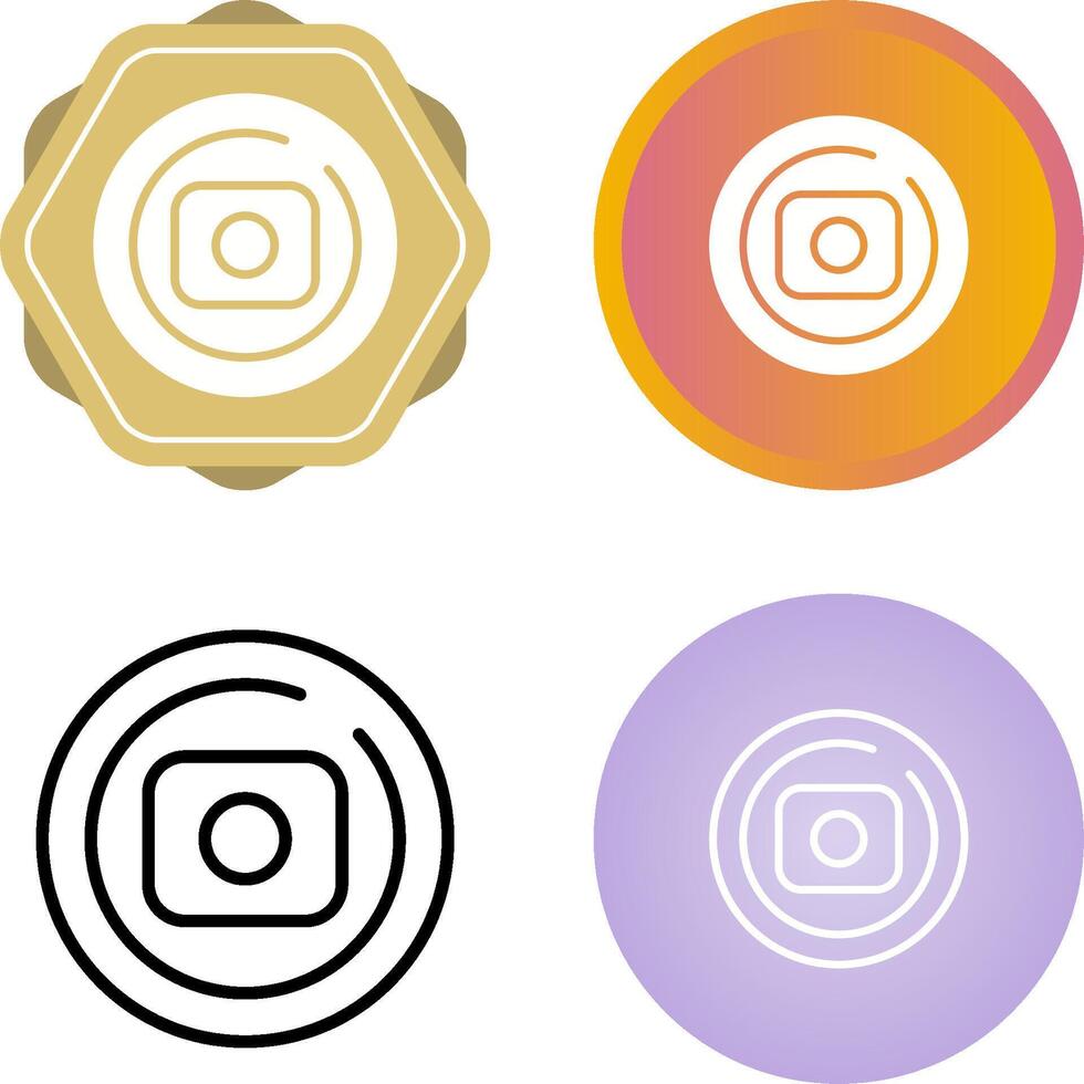 grabar circulo vector icono