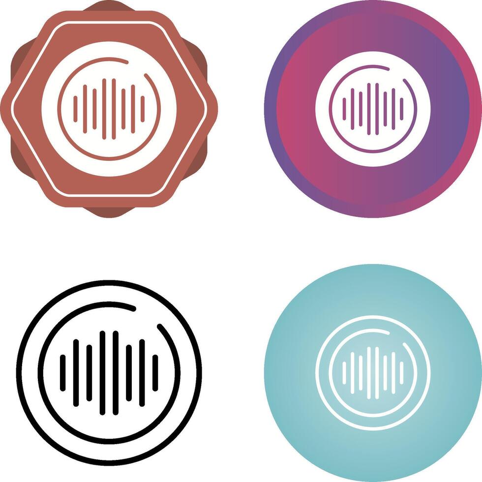 audio espectro circulo vector icono