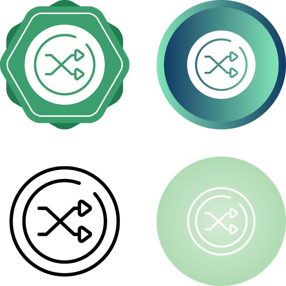 Shuffle Circle Vector Icon