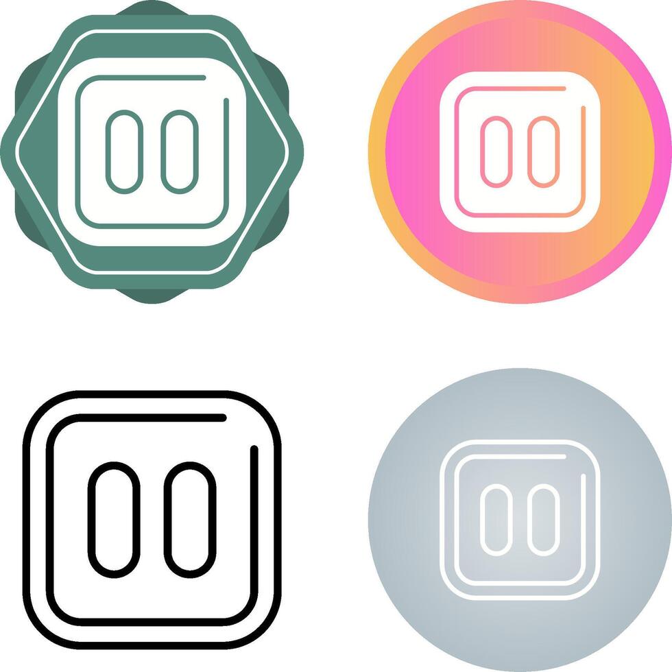 Pause Sqaure Vector Icon