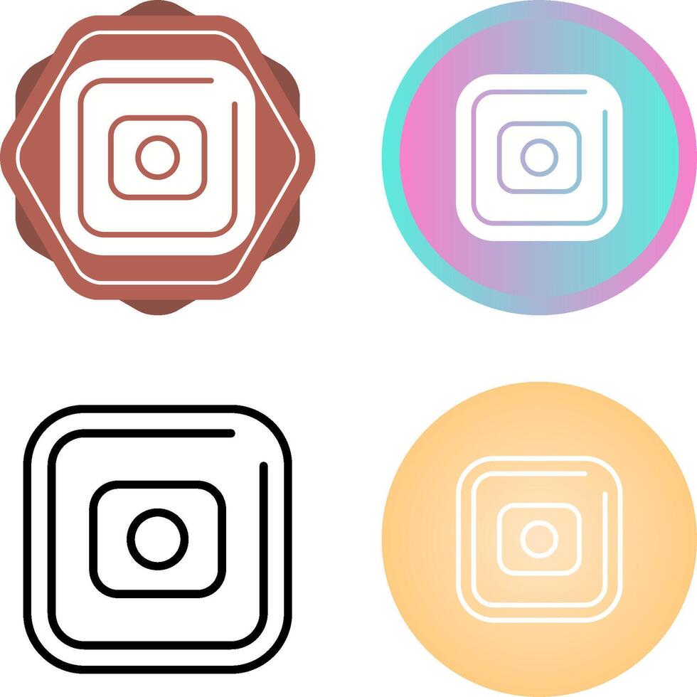 Record Square Vector Icon