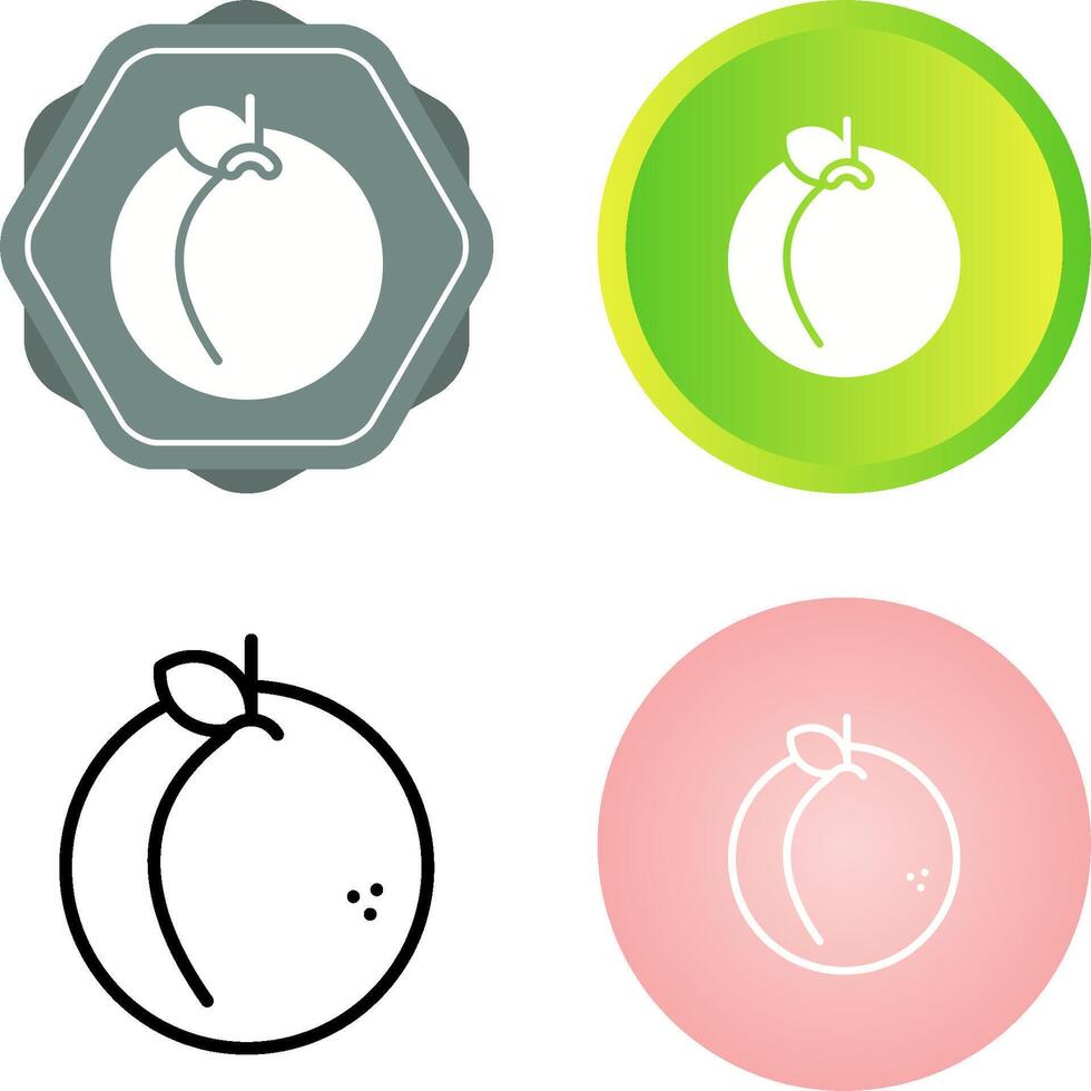 Peach Vector Icon