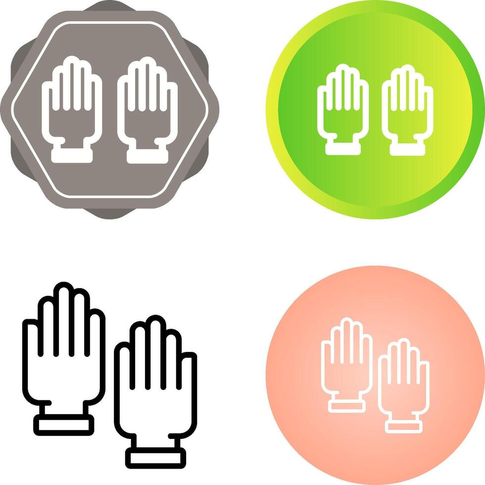 Rubber Gloves Vector Icon