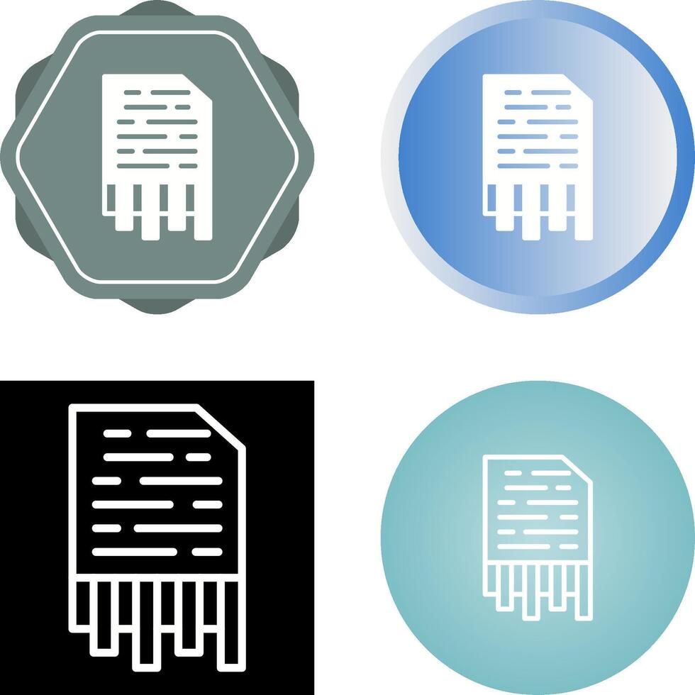 Shredding Vector Icon