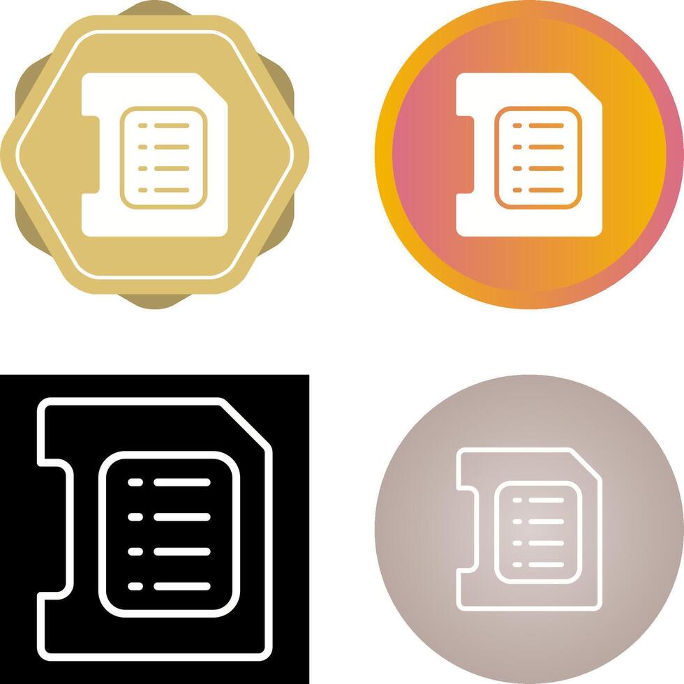 Sd Card Vector Icon