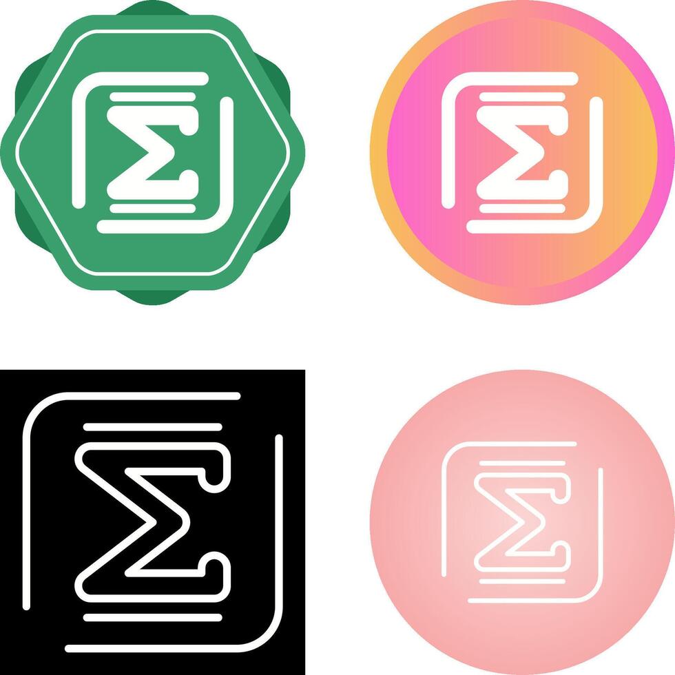 Summation Vector Icon