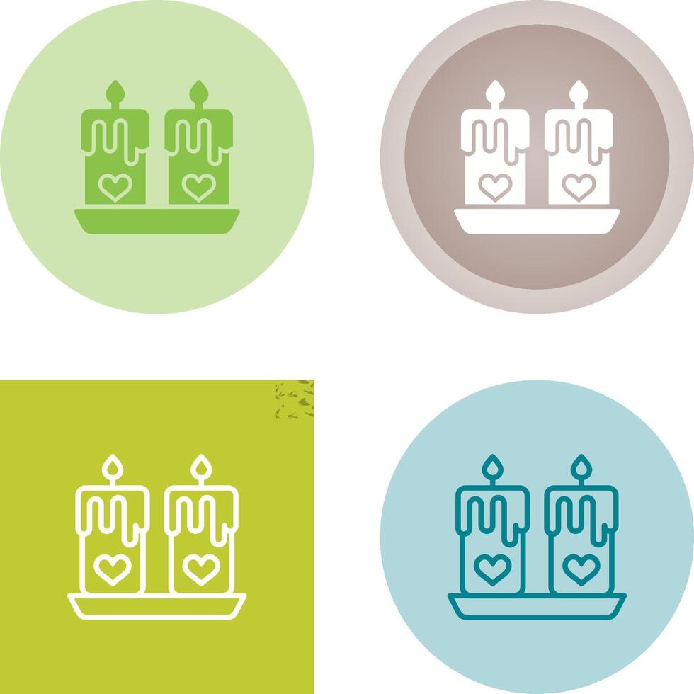 Love candles Vector Icon