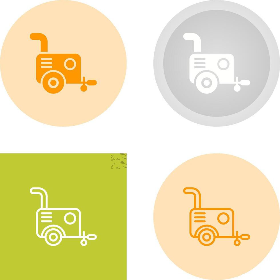 Portable air compressor Vector Icon