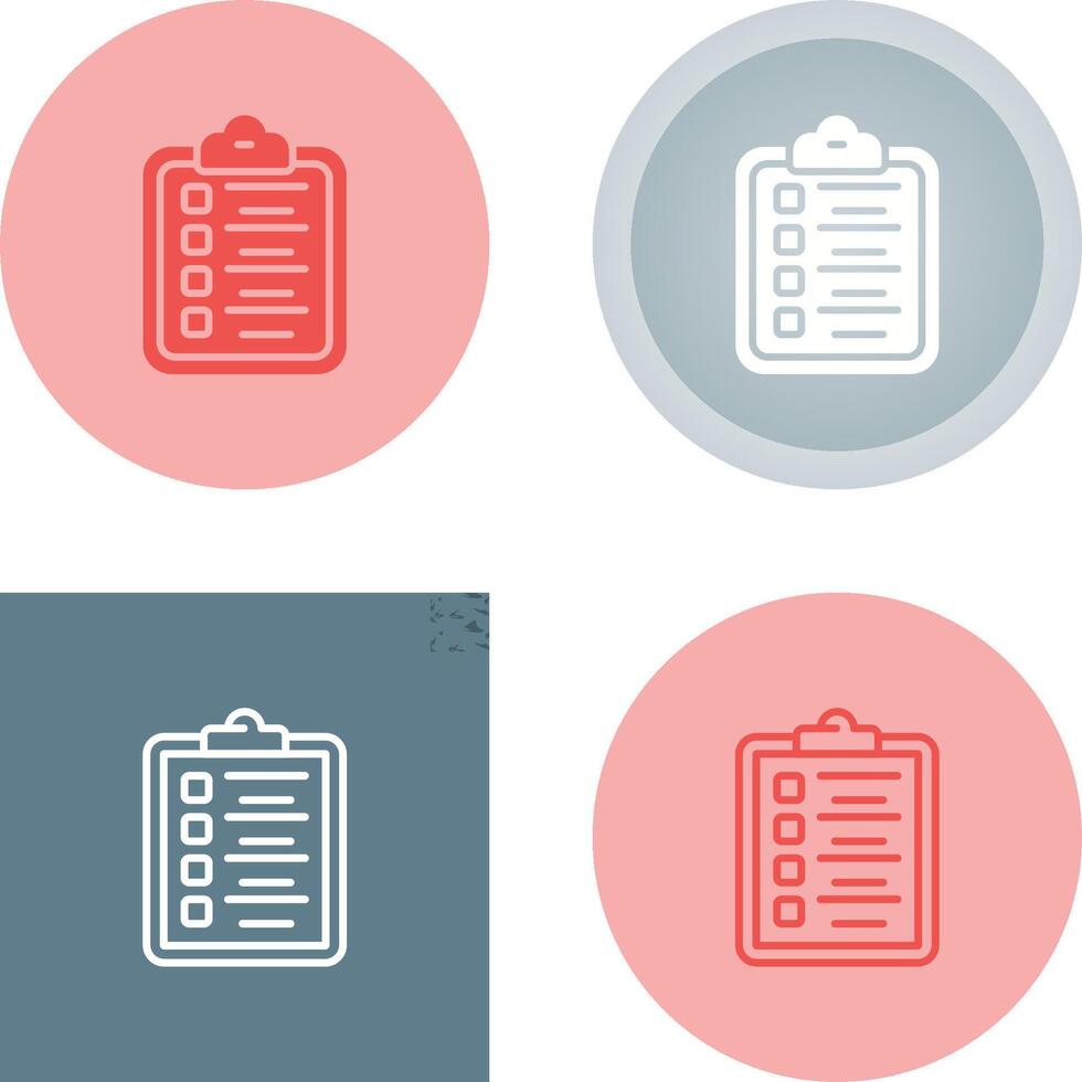 Clipboard Checklist Vector Icon