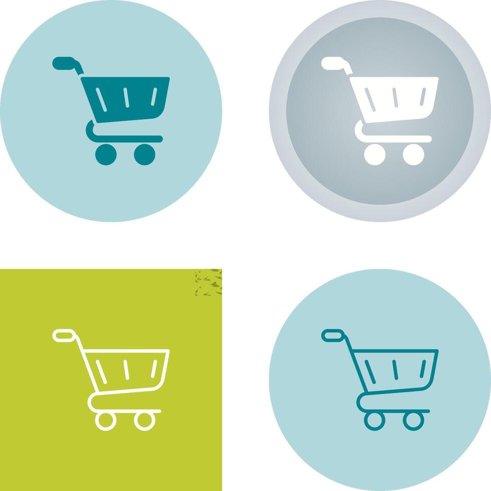 icono de vector de carrito de compras