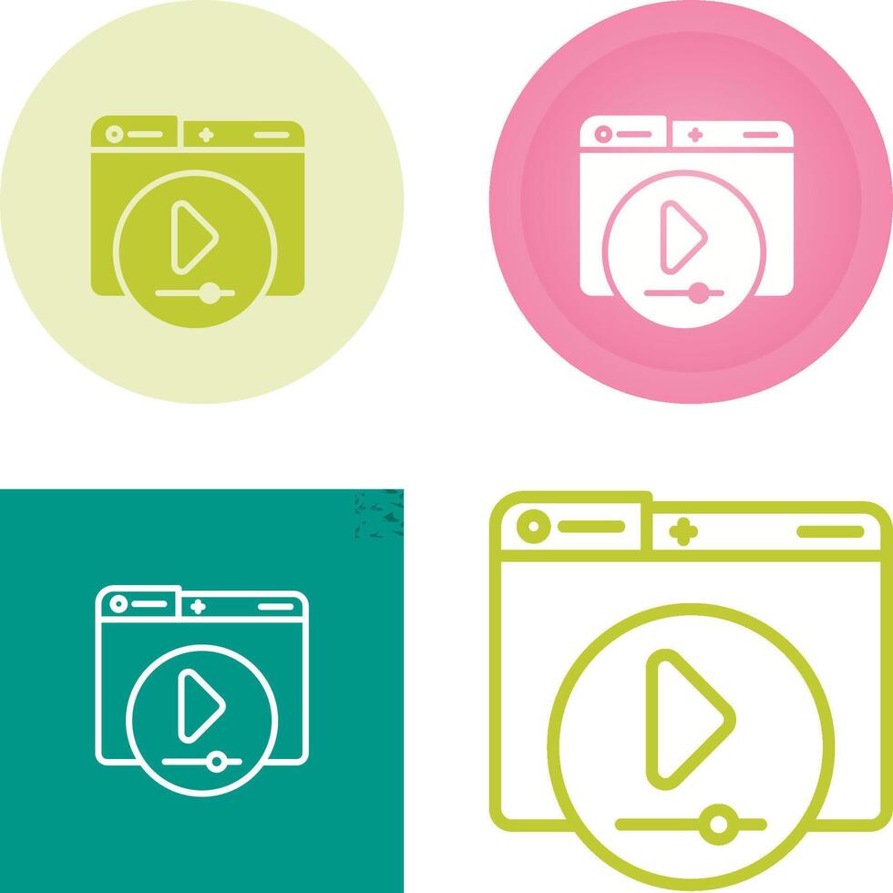 Video Player Vector Icon