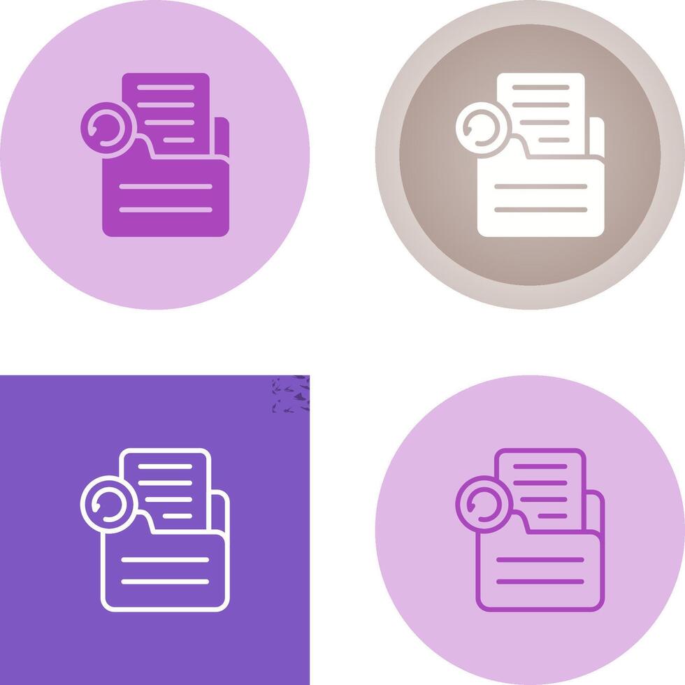 Document Undo Vector Icon