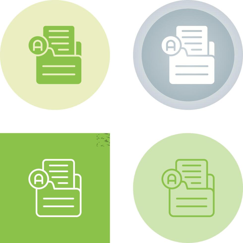 Document Font Vector Icon