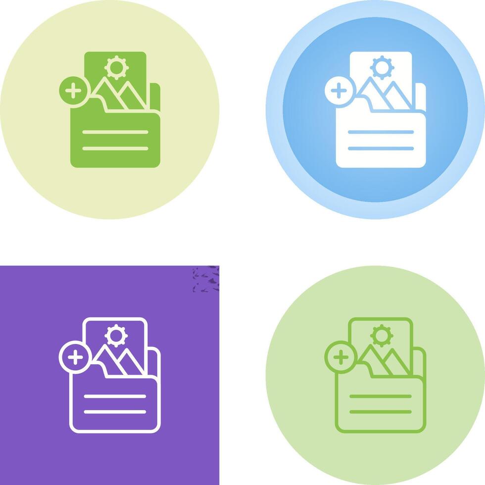 Document Insert Image Vector Icon