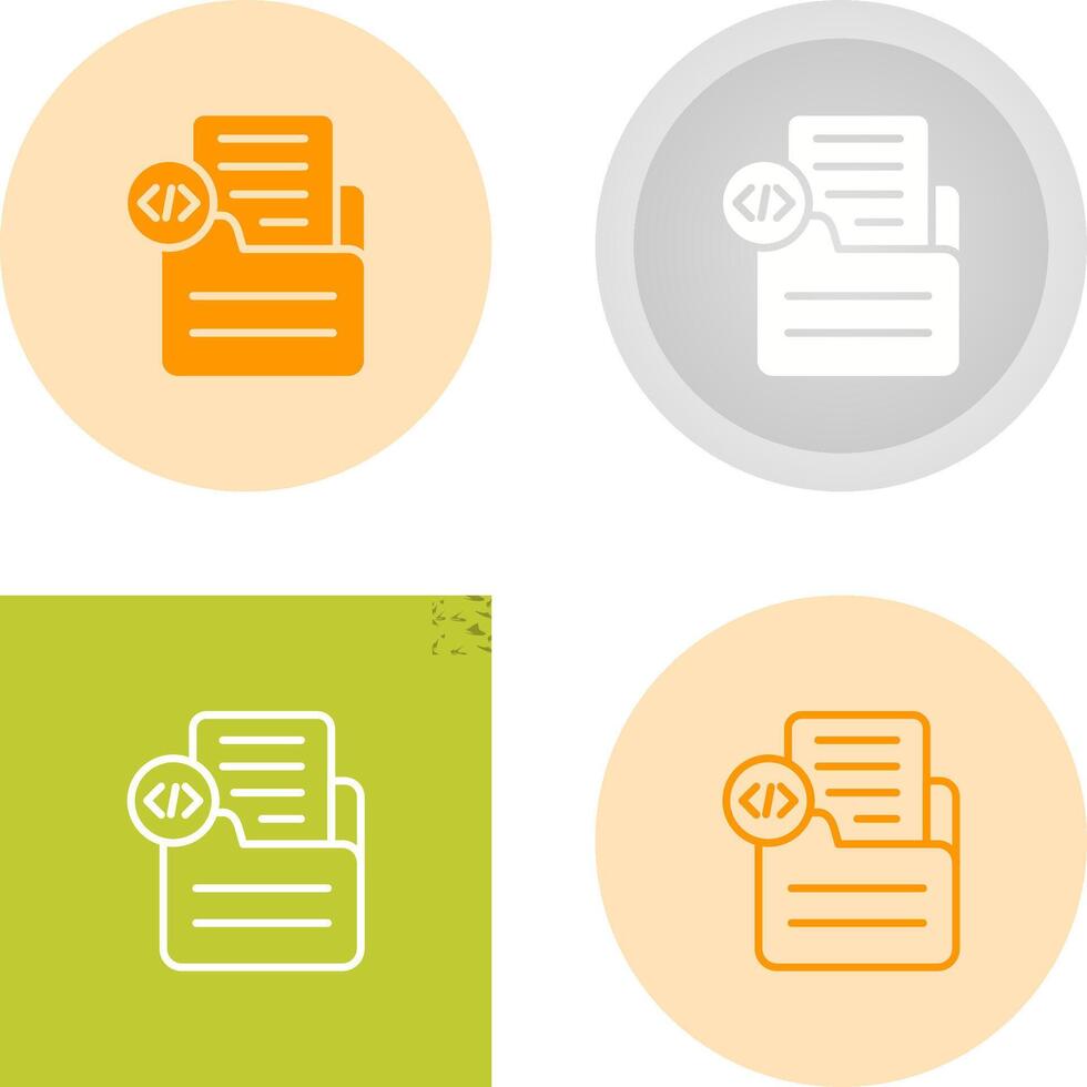 Document Insert Code Vector Icon