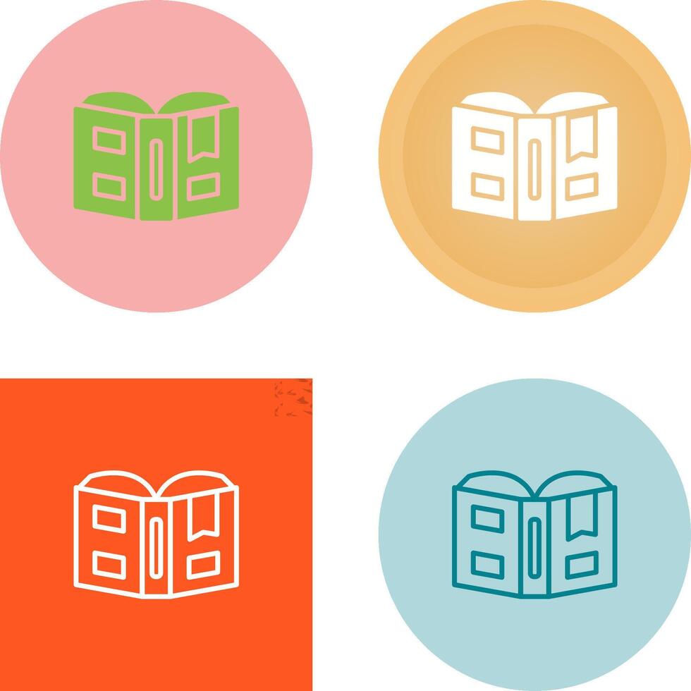 Open book with bookmark Vector Icon