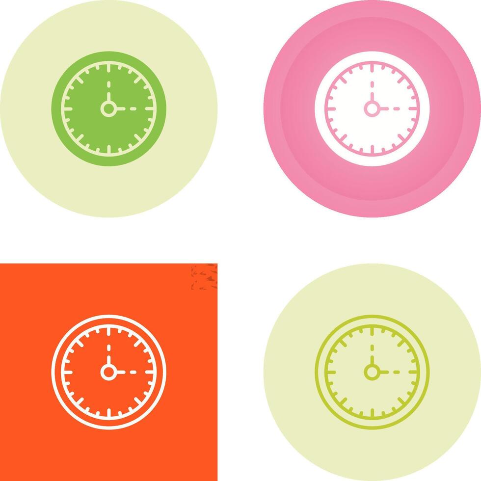 Clock Three Vector Icon