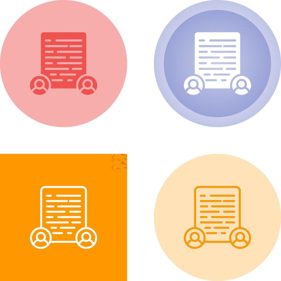 Document Collaboration Vector Icon