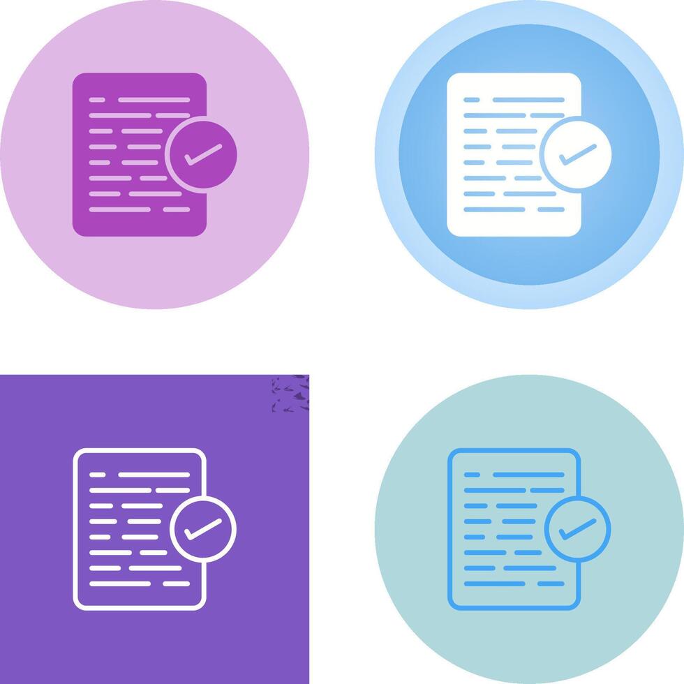Document Approval Vector Icon