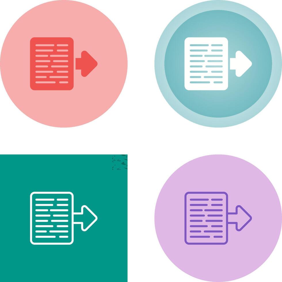 Document Export Vector Icon