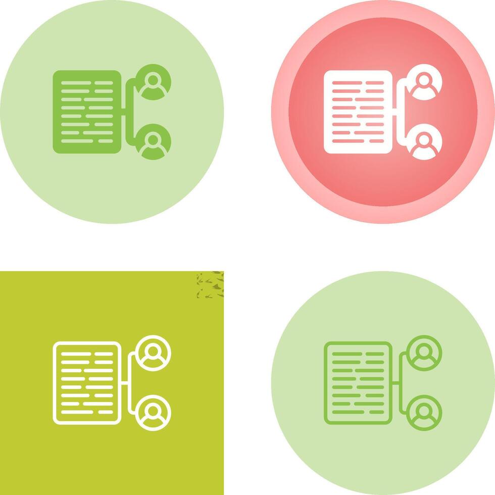 Document Collaboration Vector Icon