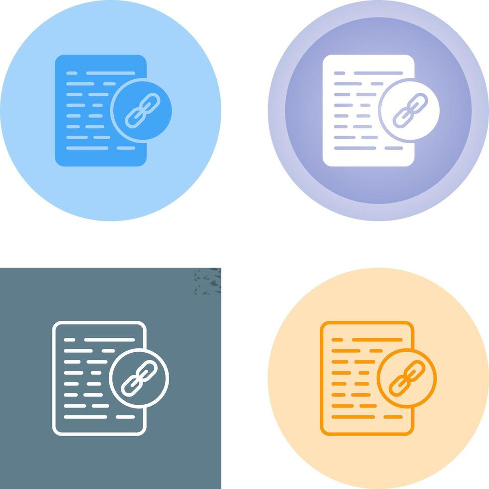 Document Link Vector Icon