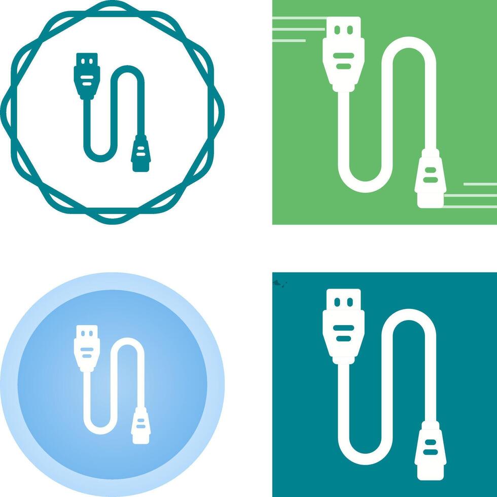 Printer Cable Vector Icon