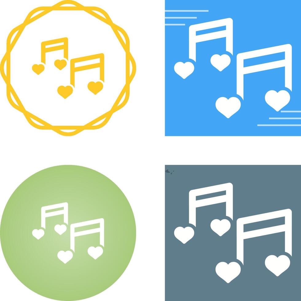 romántico música vector icono