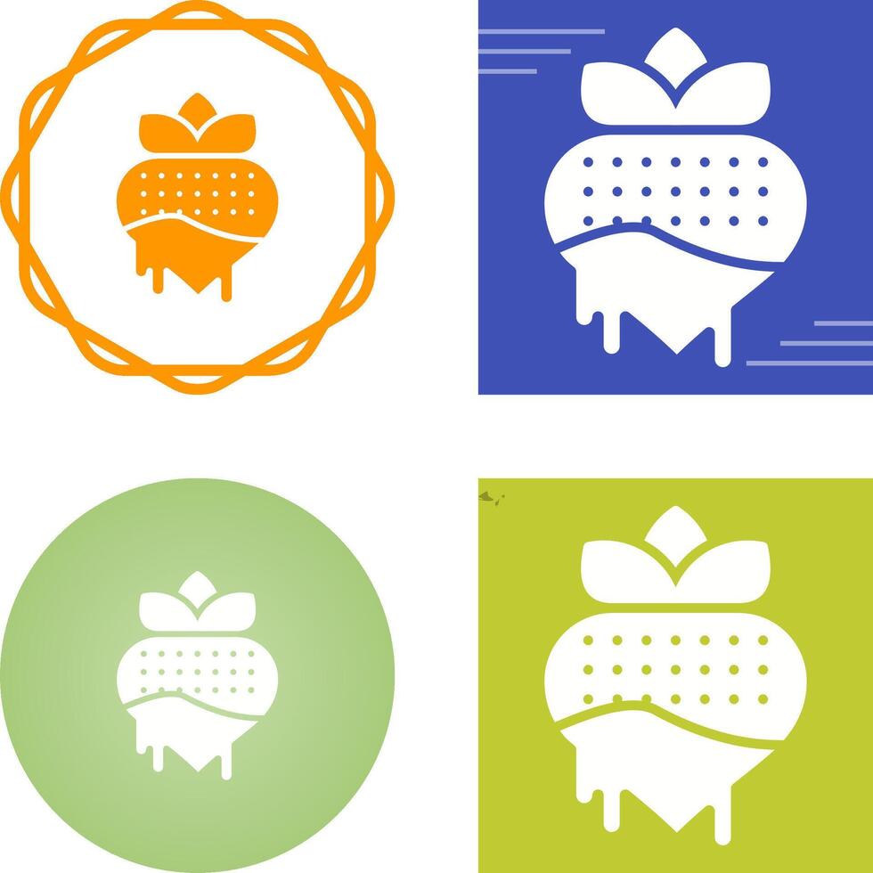 Chocolate strawberry Vector Icon