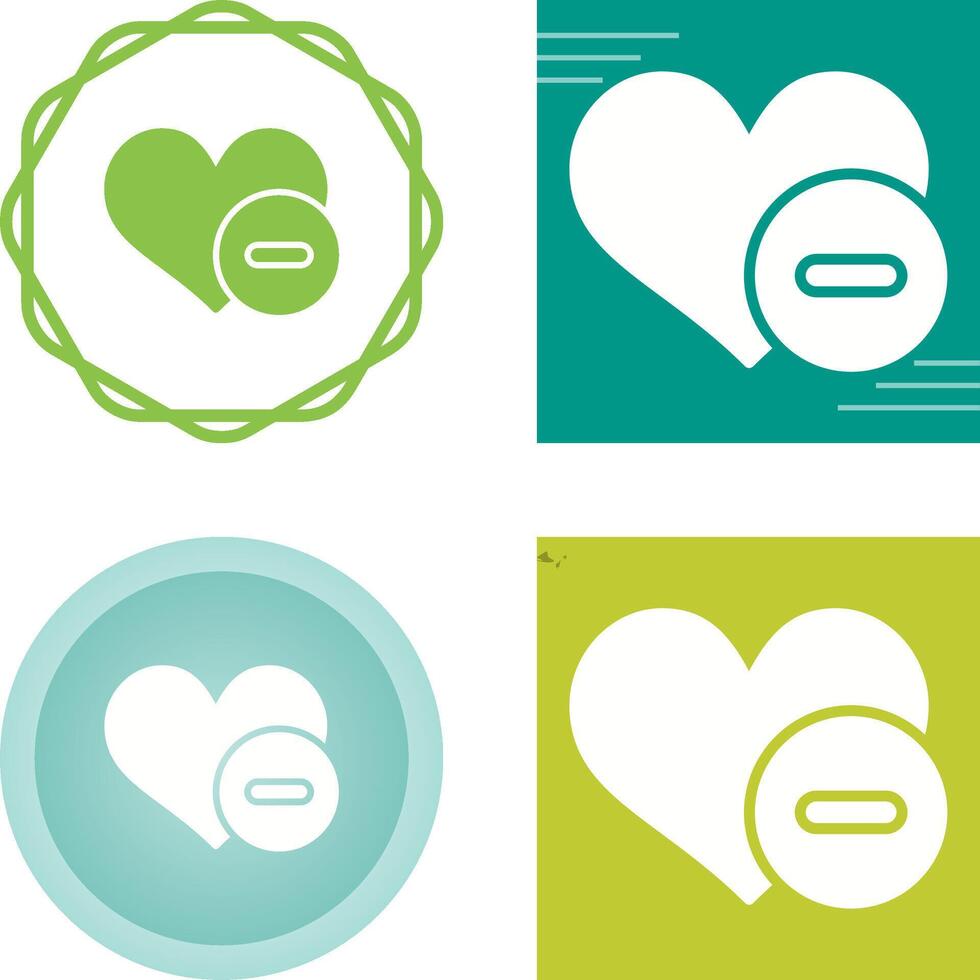 Negative Love Vector Icon