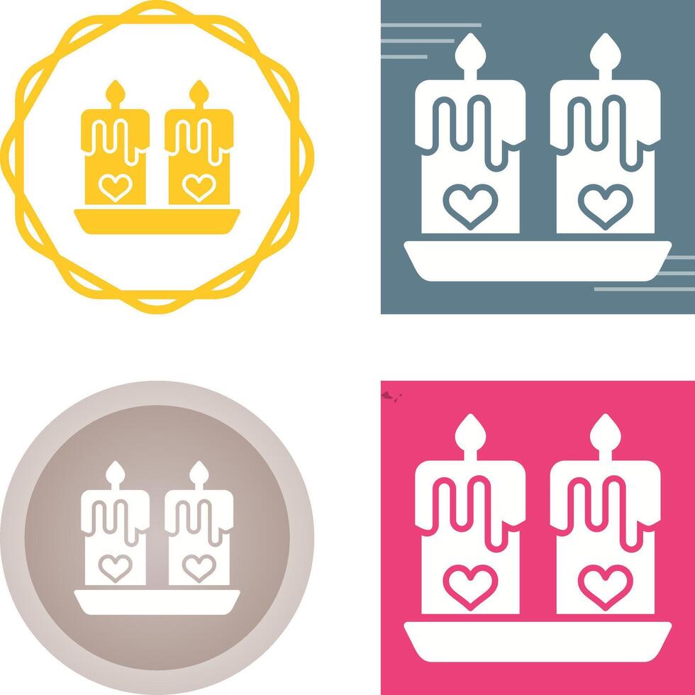 Love candles Vector Icon