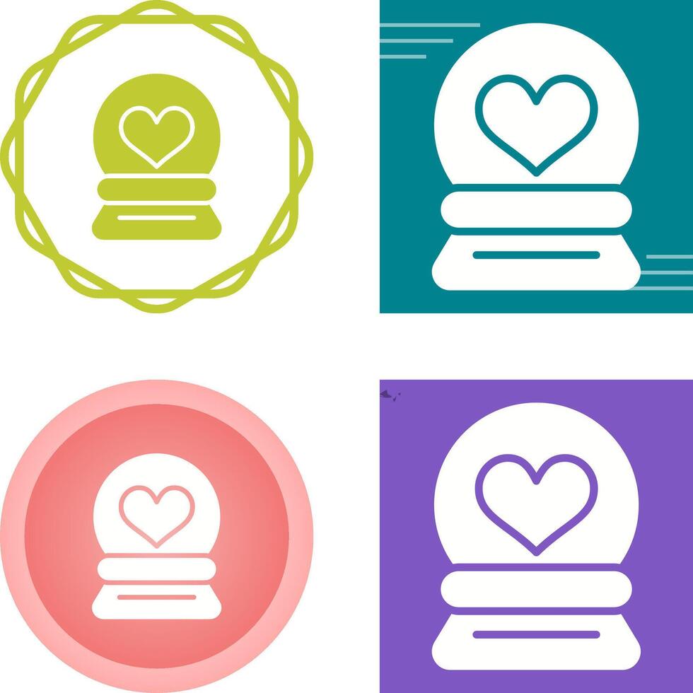 Love Snow Globe Vector Icon